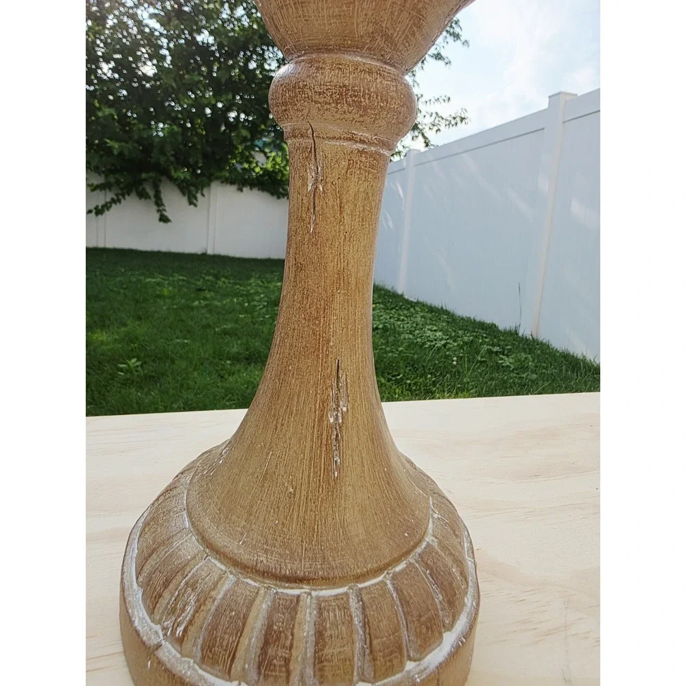 Wooden Finial Decorative Accent Distressed Table Accent Home Decor 14